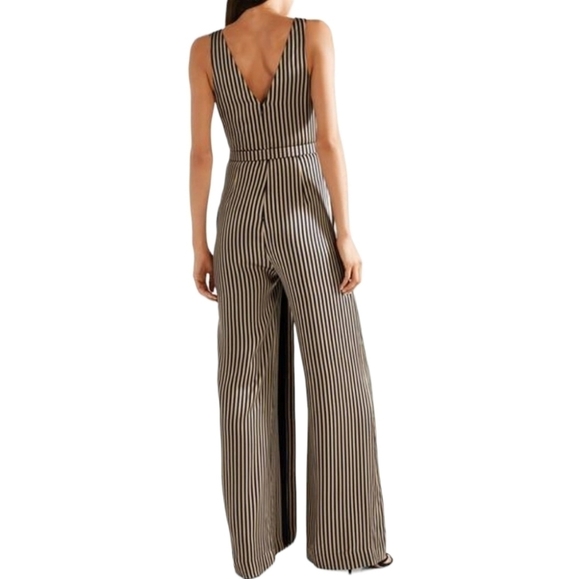 Jonathan Simkhai Wrap-Effect Jumpsuit, Size 6, Blue | Khaki, NWT - Picture 3 of 16